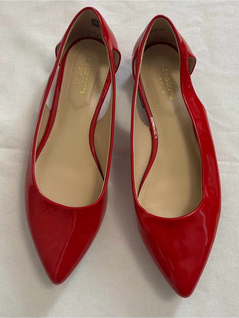 Liz Claiborne Red Patent Pointed-Toe Flats